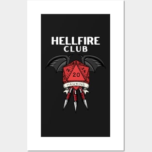 Hellfire Club - Black - D20 with Wings- Hawkins Posters and Art